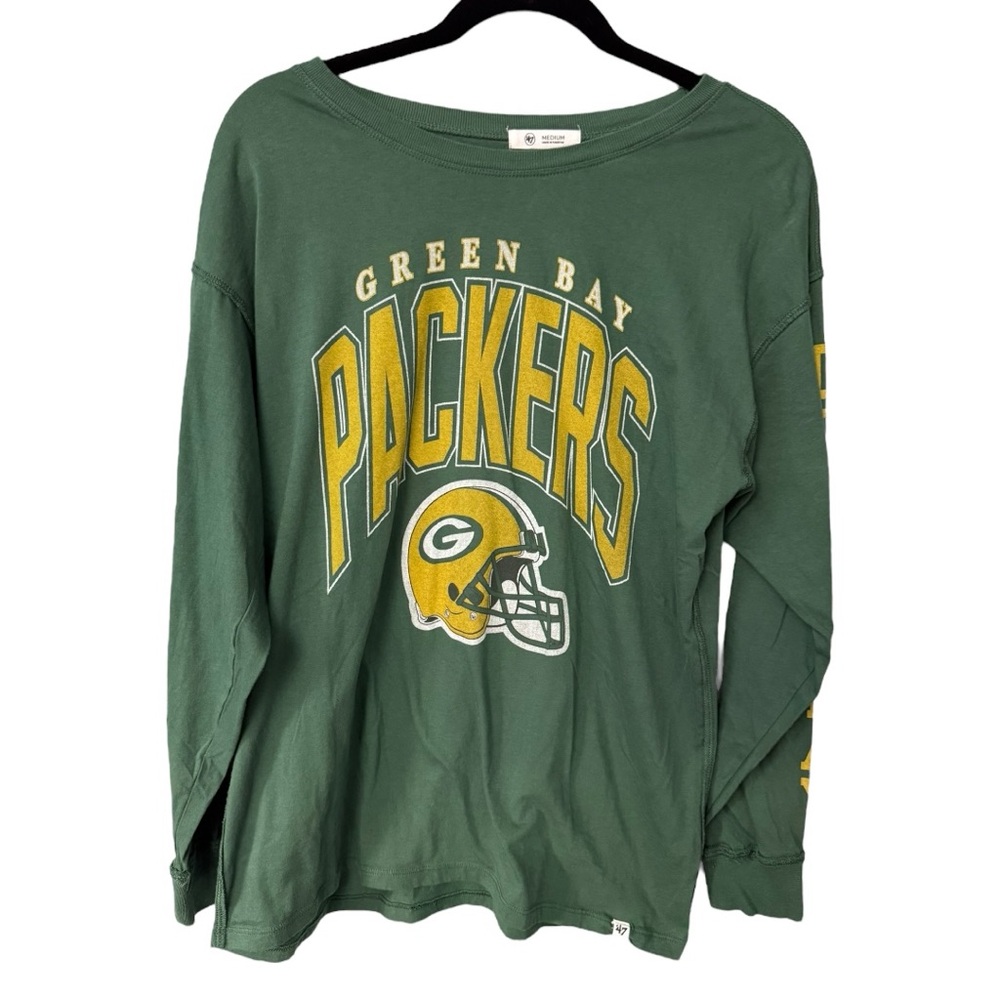 Men’s Medium 47 Brand Green Bay Packers Long Sleeve Shirt NFL Nfc Football